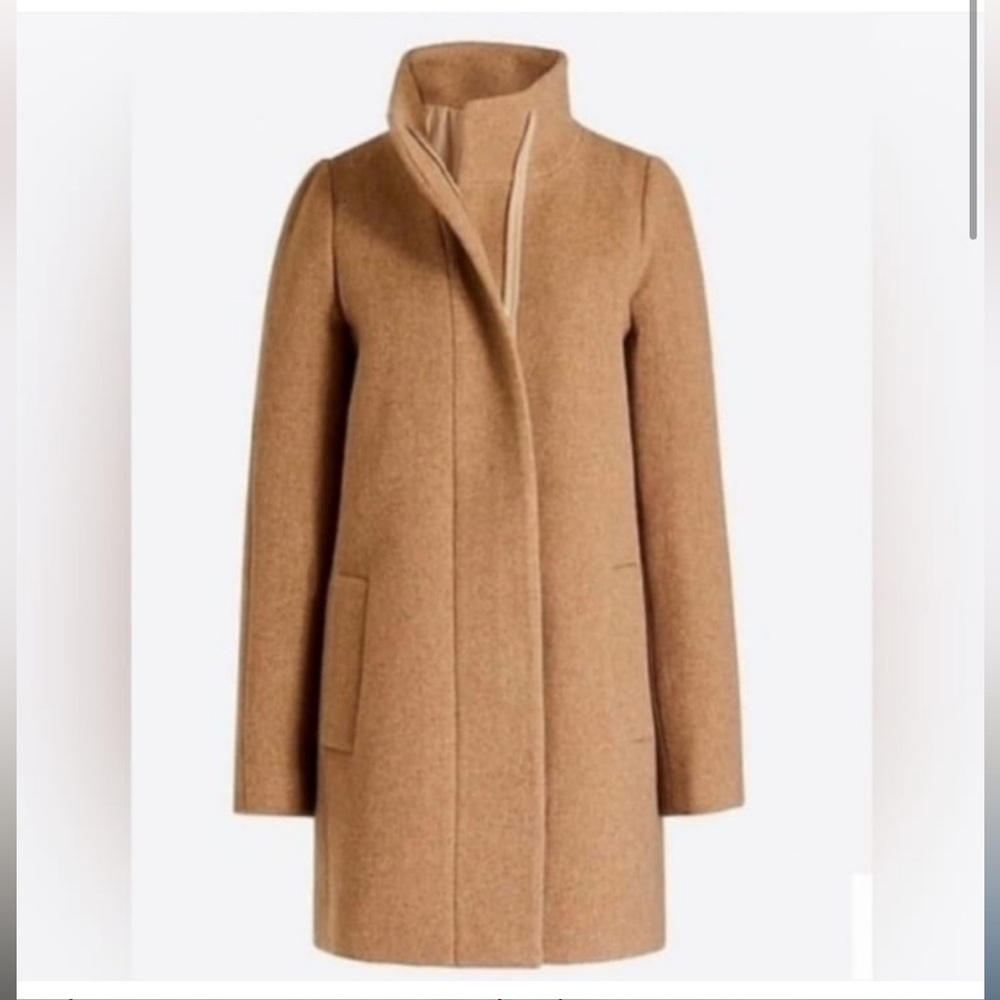 J. Crew Mercantile Camel Wool Blend Coat